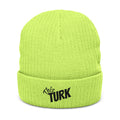 Embroidered 'This Turk' Ribbed Knit Beanie – Cozy Winter Hat for Fans & Gifts