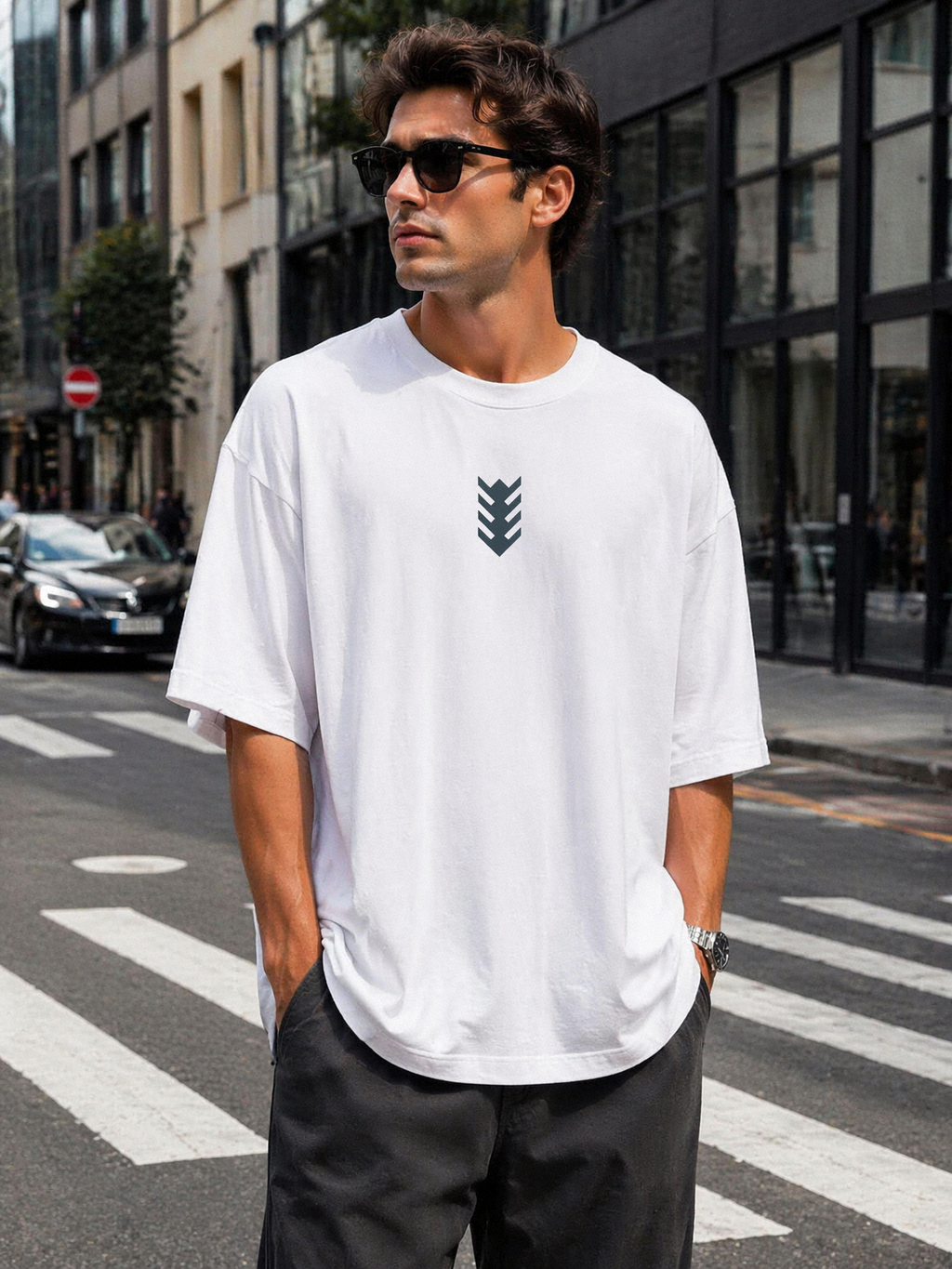 Hayat Ağacı Motifli Sonsuzluk Temalı Oversize Tişört